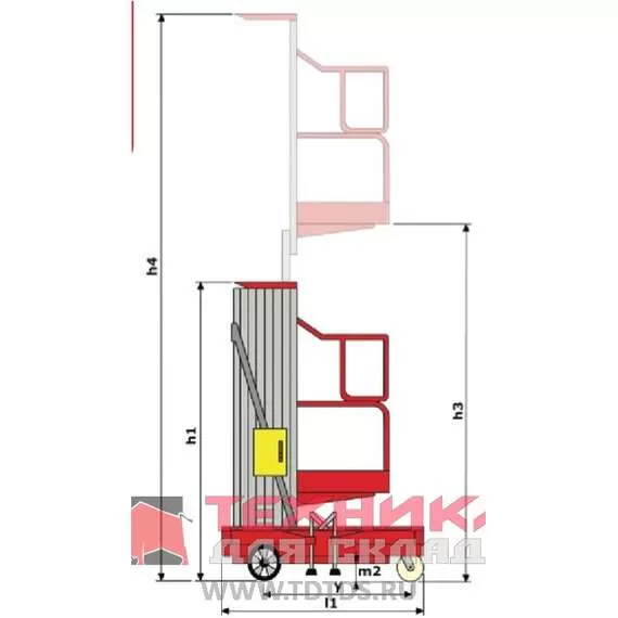 LEMA LM WPAM-1B-080 AC 130 кг 8 м Несамоходный сетевой телескопический подъемник в Ростове-на-Дону, Грузоподъемность: 130 кг, Высота подъема, м.: 8 м, Тип питания: сетевые (AC) купить по выгодной цене 100kwatt.ru