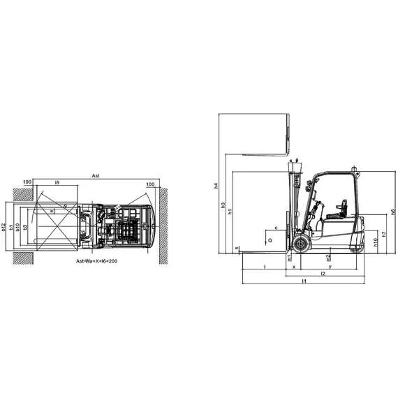 XILIN CPD20SA-16 Li-ion 1,6 т 3 м Погрузчик электрический трехопорный (900 мм 48V/350AH/100A) арт. 1025894 в Ростове-на-Дону купить по выгодной цене 100kwatt.ru