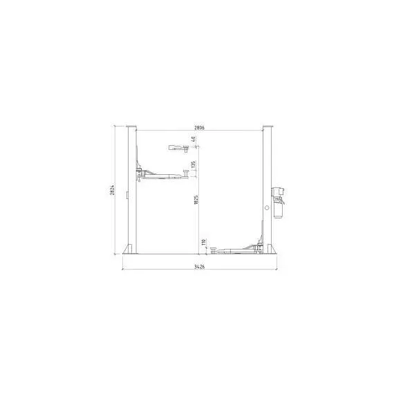 SYSTEM T4i 380В Двухстоечный подъемник с нижней синхронизацией (прямые лапы) в Ростове-на-Дону, Грузоподъемность: 4 тонны (4000 кг), Напряжение: 380 В, Варианты модели: с прямыми лапами купить по выгодной цене 100kwatt.ru