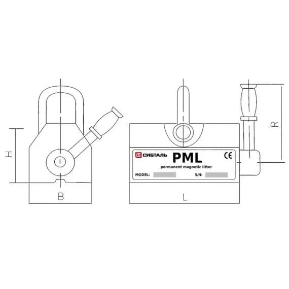 СИБТАЛЬ (GRM) PML 5000 кг Магнитный захват в Ростове-на-Дону купить по выгодной цене 100kwatt.ru