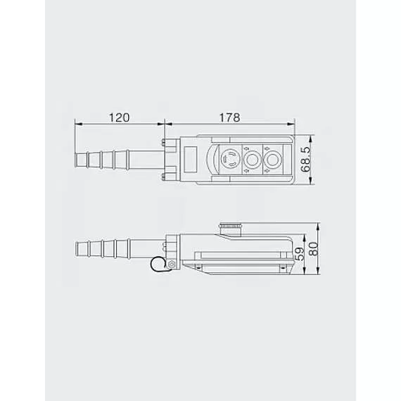 OCALIFT IP55 TNHA1-61YS Пульт управления 2 кнопки, 1 скорость, стоп, ключ, старт в Ростове-на-Дону купить по выгодной цене 100kwatt.ru