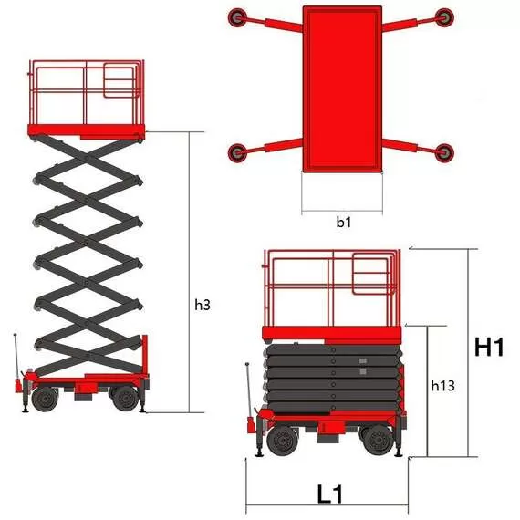 OXLIFT QZ-050-070 7000 мм 500 кг Самоходный (поводковый) подъемник ножничного типа с питанием от АКБ в Ростове-на-Дону купить по выгодной цене 100kwatt.ru