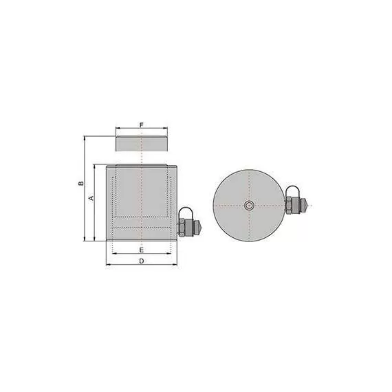 TOR ДГ150П50Г (HHYG-15050LS) Домкрат гидравлический, 150Т, ход штока 50 мм, односторонний, с пружинным возвратом штока, с фиксирующей гайкой арт. 1004740 в Ростове-на-Дону купить по выгодной цене 100kwatt.ru