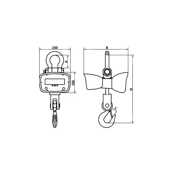 UNIGRAM КВ-15Т с ПДУ180 Крановые весы с индикацией на пульте, с USB-интерфейсом в Ростове-на-Дону купить по выгодной цене 100kwatt.ru