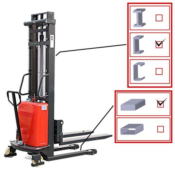 OXLIFT SES2510 Штабелер с электроподъемом 1000 кг. в Ростове-на-Дону, Грузоподъемность: 1 тонна (1000 кг), Высота подъема вил, м.: 2.5 м, Высота в сложенном положении, мм: 1830 мм купить по выгодной цене 100kwatt.ru